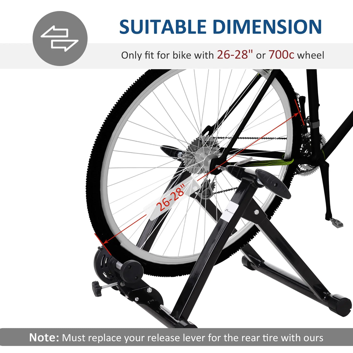 Foldable Indoor Bike Trainer, 26-28" & 700C Wheels, Black Bike Trainer Stands at Gallery Canada