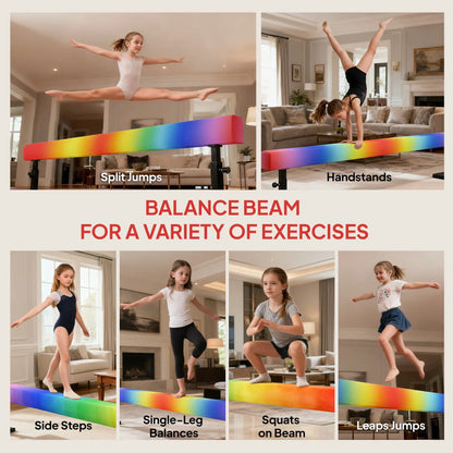 7.5ft Adjustable Gymnastics Balance Beam With Wheels, Training Equipment Gymnastics Mats at Gallery Canada