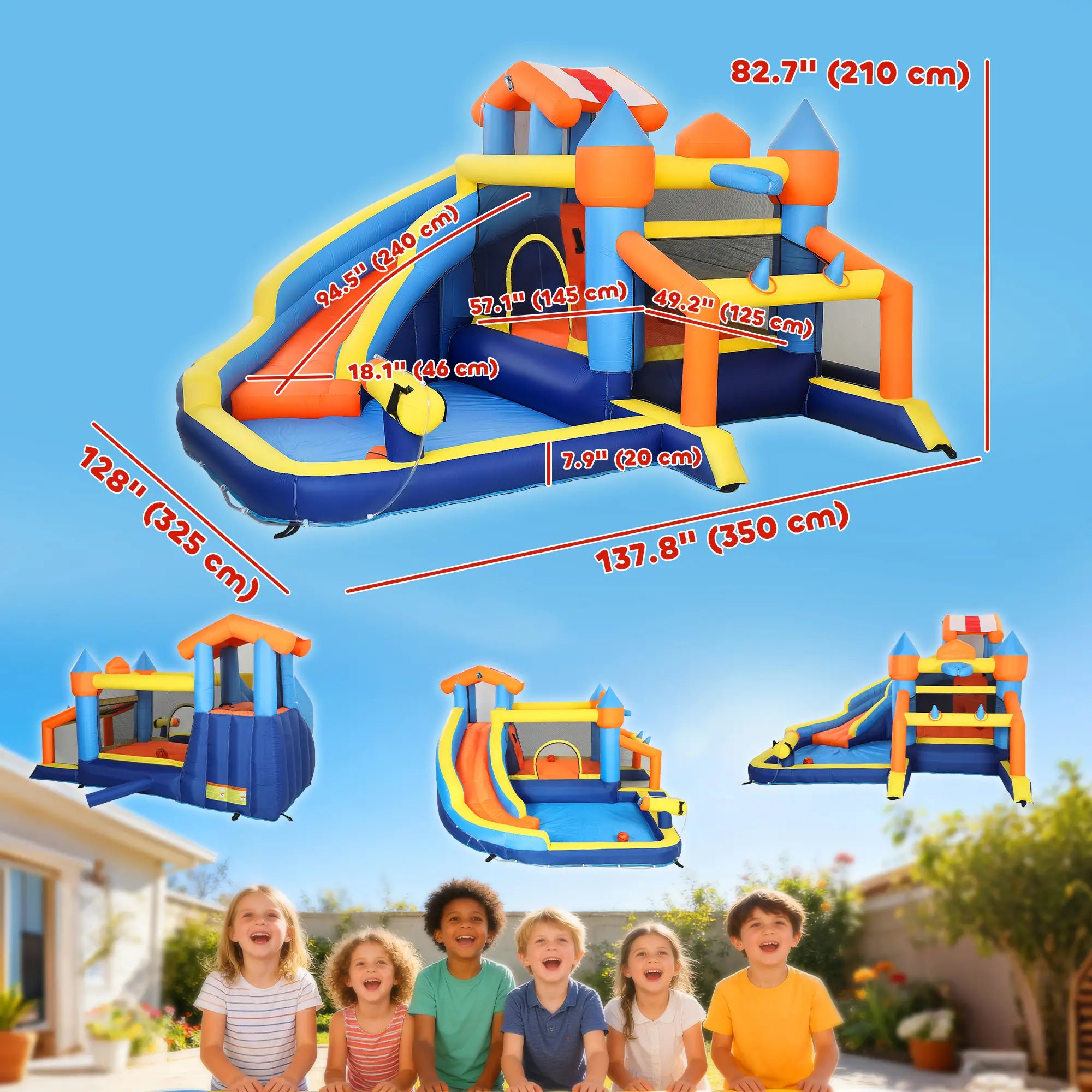 Inflatable Bounce House With Slide, Pool, Climbing Wall, Blower Inflatables at Gallery Canada