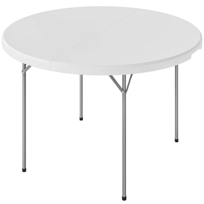4ft Plastic Folding Picnic Table, Indoor Outdoor, White Picnic Tables & Camping Chairs White, Light Grey at Gallery Canada