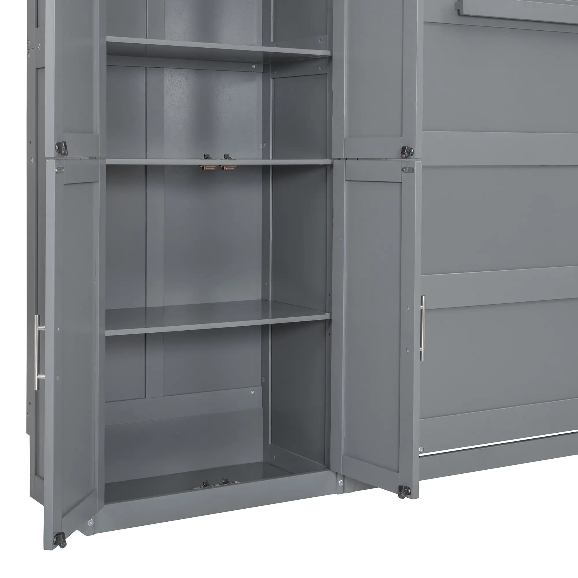 Murphy Bed with Storage, Space-saving Wall Bed, 117.5
