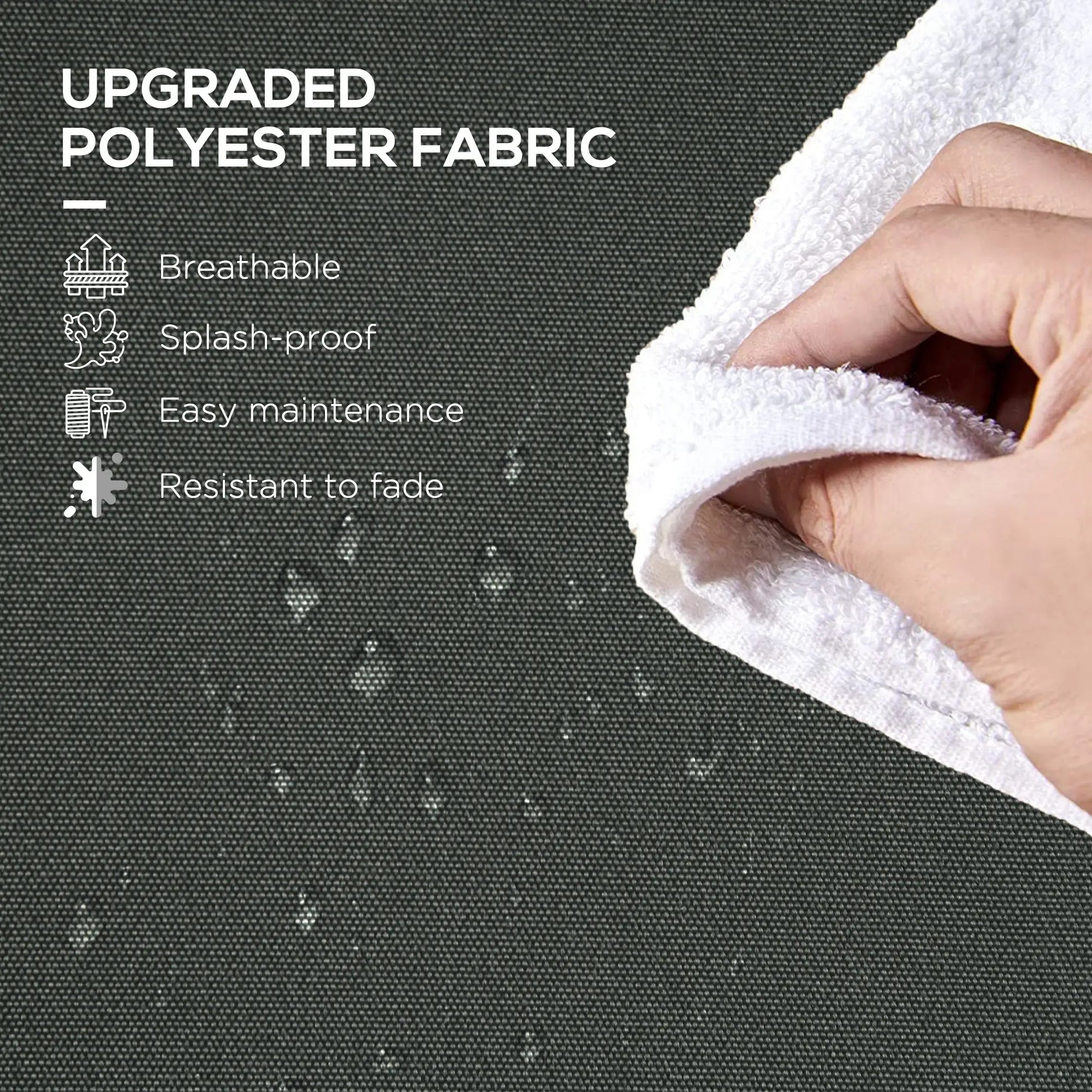 6-Piece Seat Cushion Pillows, Patio Chair Cushions with Ties, Charcoal Grey Patio Chair Cushions at Gallery Canada