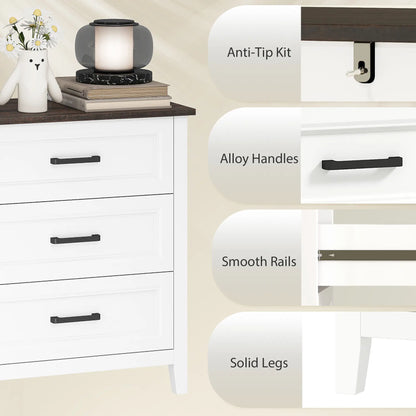 6-Drawer Wide Dresser Chest for Bedroom Living Room Closet