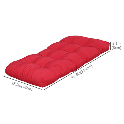 Patio Bench Replacement Cushions, 2 Seater, 43" x 19" x 3", Wine Red Patio Chair Cushions at Gallery Canada