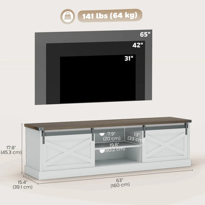 TV Stand For 65 Inch TVs, Entertainment Center With Shelves, White TV Stands at Gallery Canada
