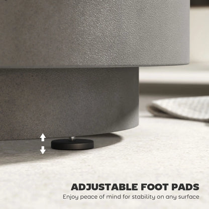 2.6 Gal Outdoor Side Table, 3-In-1 Concrete Cooler with Storage, Light Grey Side Tables at Gallery Canada