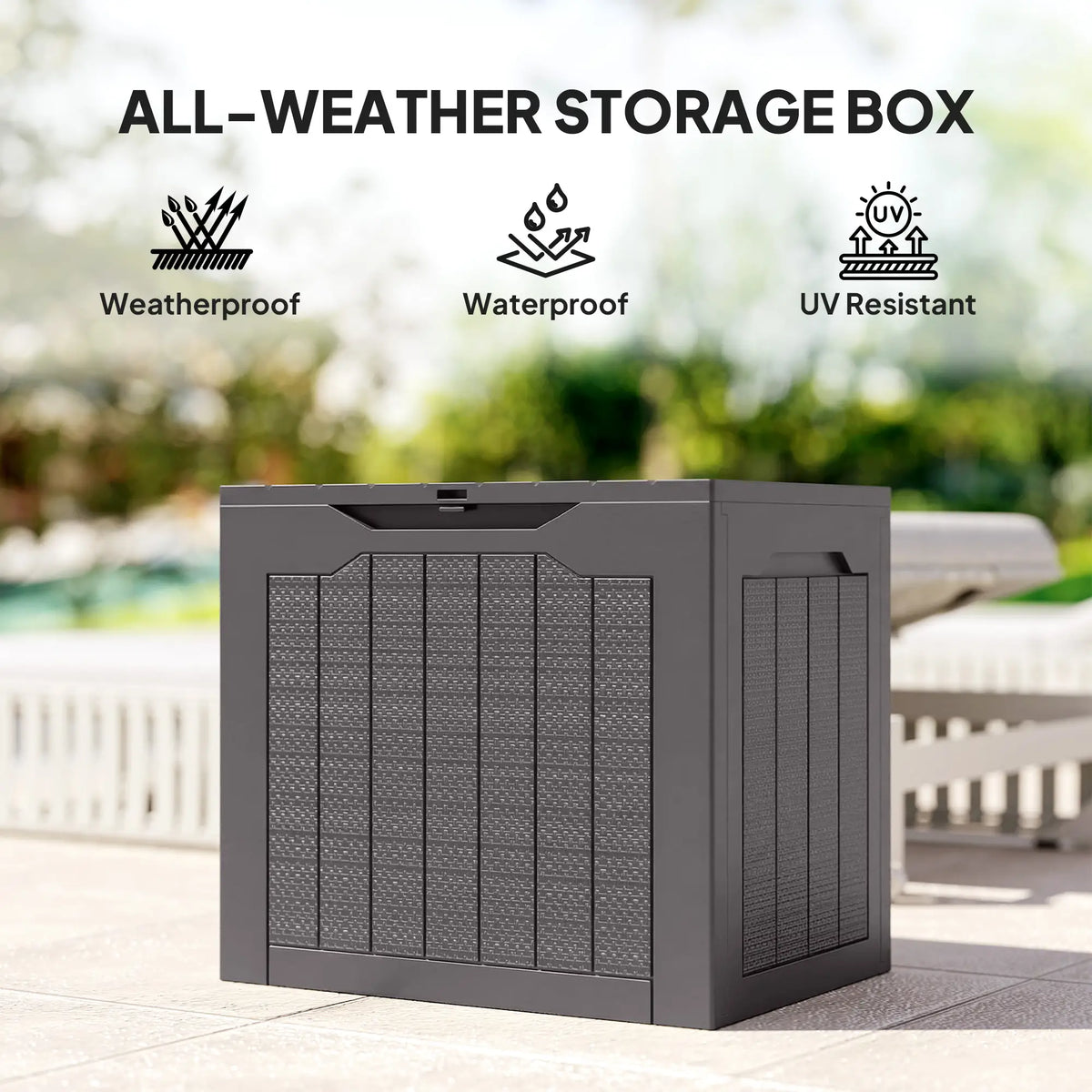 30 Gallon Resin Deck Box, Waterproof UV Resistant Outdoor Storage Deck Box & Outdoor Storage at Gallery Canada