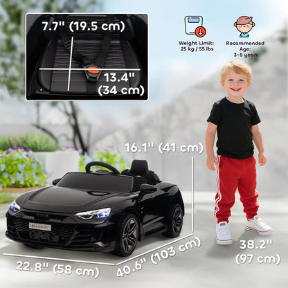 12V Ride-On Toy Car with Remote Control, 3.1 MPH, Black Electric Toy Cars at Gallery Canada