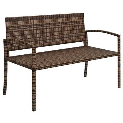 Rattan Loveseat Garden Chair With Armrests, Brown Patio Chairs at Gallery Canada