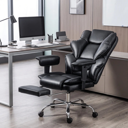 Big and Tall Office Chair, 400 lbs, Overstuffed Desk Chair Executive & Manager Chairs Black at Gallery Canada