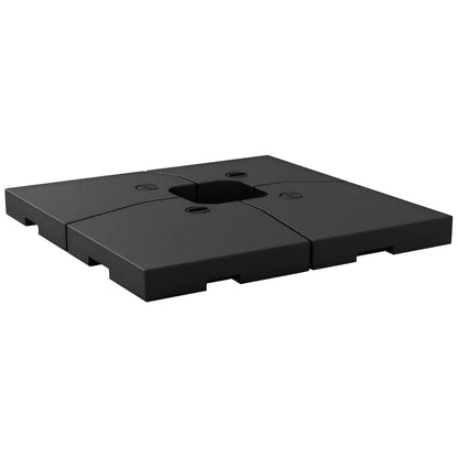 4 Piece Heavy Duty Square Offset Umbrella Stand, 264Lbs Sand, 176Lbs Water Umbrella Bases Black at Gallery Canada