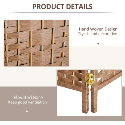 6ft Folding Room Divider, 6 Panel Wooden Frame, Natural Room Dividers at Gallery Canada