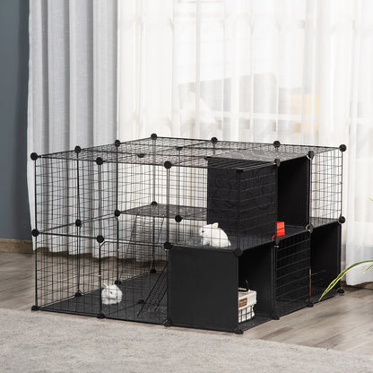 56 Panels Pet Playpen, Small Animal Cage for Rabbit Houses & Habitats at Gallery Canada