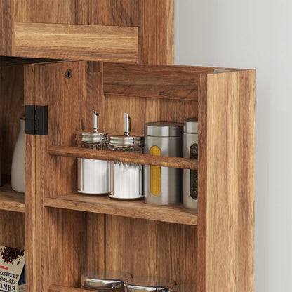 64 Inch Tall Kitchen Pantry Cabinet, Wood Grain, Brown Kitchen Pantry Cabinets at Gallery Canada