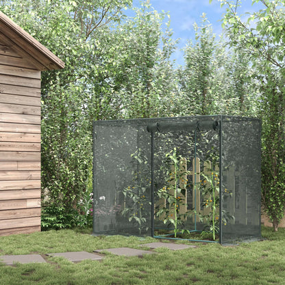 6.5 x 3.3ft Crop Cage, Plant Protector, Zippered Door, Black Walk In Greenhouses at Gallery Canada