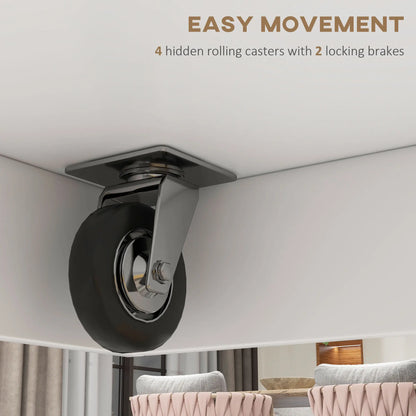 Rolling Kitchen Island, Drop Leaf, 2 Drawers, Adjustable Shelves, White Kitchen Islands & Kitchen Carts at Gallery Canada