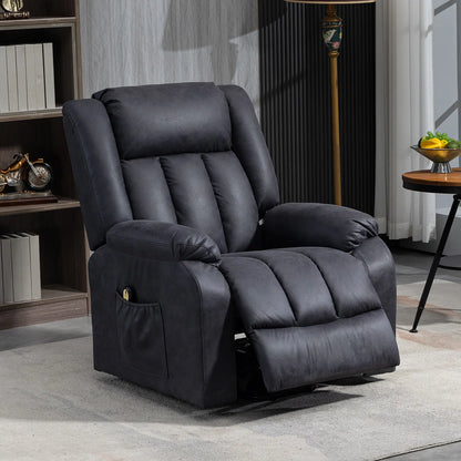 Electric Recliner Chair, Microfibre Upholstery, Remote, Charcoal Grey Electric Power Lift Chairs at Gallery Canada