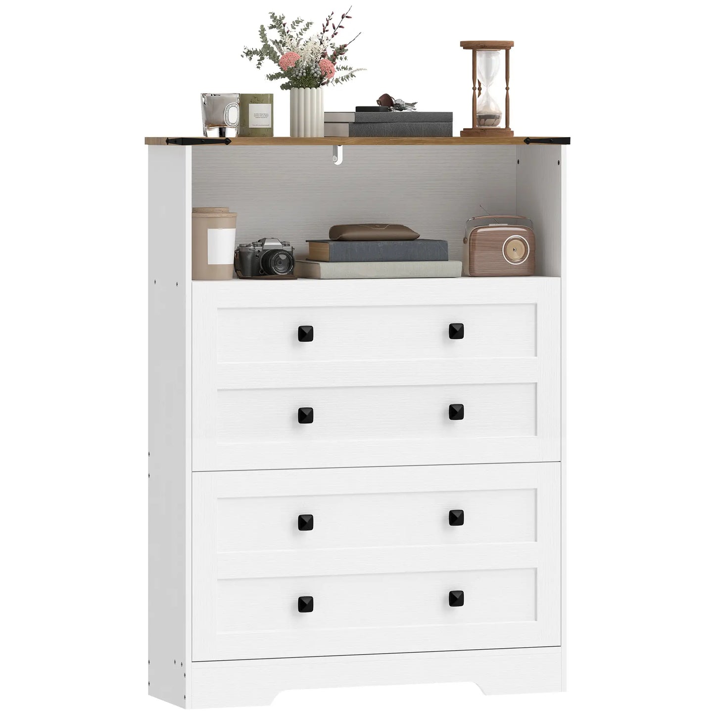 Shoe Cabinet, 2 Flip Drawers, Narrow Storage, White Shoe Storage Cabinets & Racks White, Brown at Gallery Canada