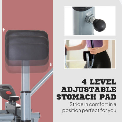 Upright Elliptical Trainer, Air Walker Exercise Machine, LCD Monitor, 242lbs Capacity, Grey Aerobic Equipment at Gallery Canada