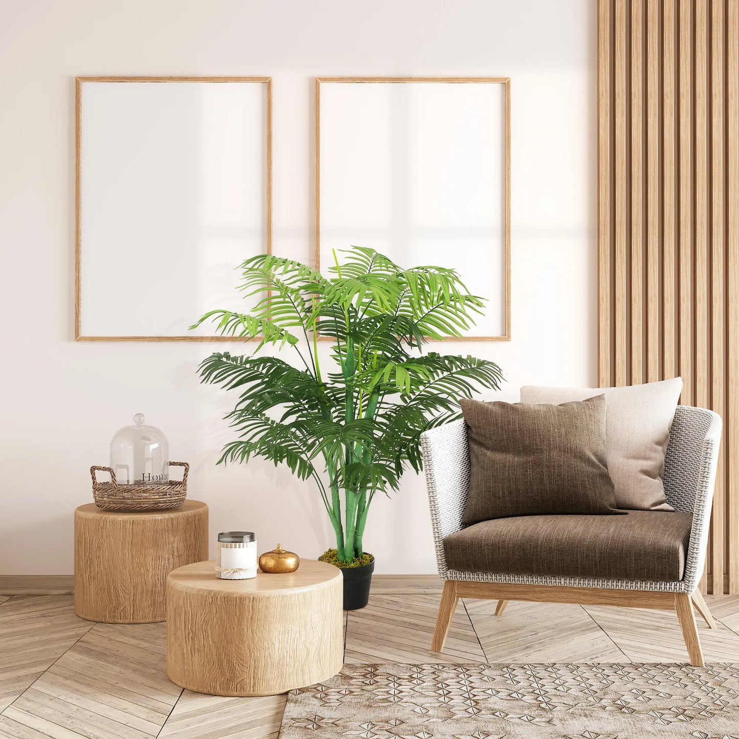 4FT Artificial Palm Tree, Fake Tropical Plant, Green Artificial Trees at Gallery Canada