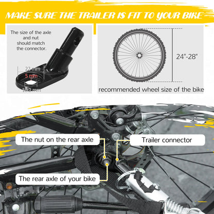 2 Seat Bike Trailer, Double Jogging Stroller, Handbrake, Red Kids Bike Trailers at Gallery Canada