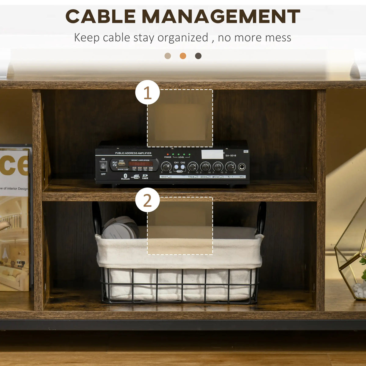 TV Stand For TVs Up To 55 Inches, Rustic Brown TV Stands at Gallery Canada