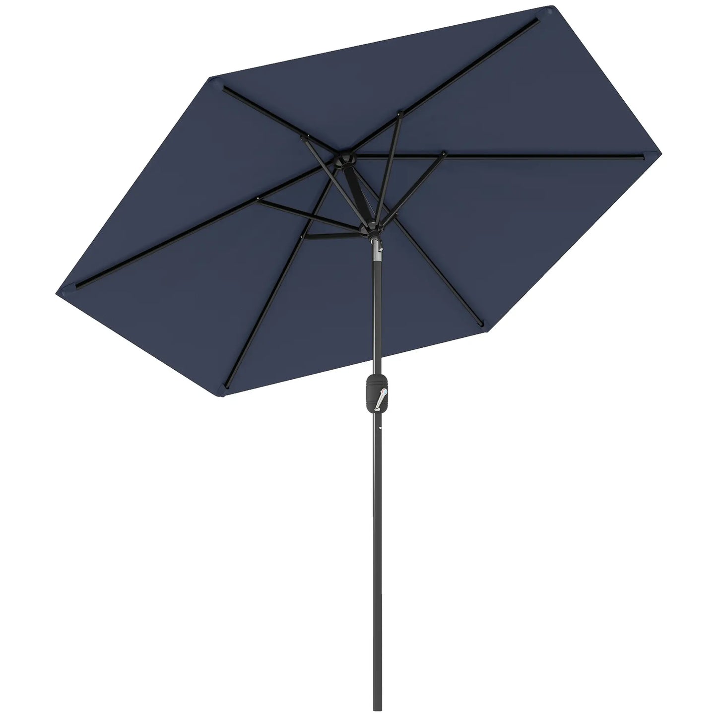 Patio Sun Umbrella, Outdoor Parasol, 6 Ribs, Blue Sun Umbrellas at Gallery Canada
