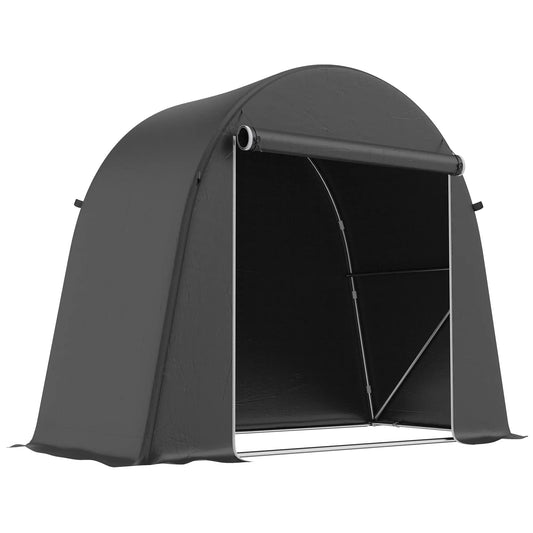 8' x 4' Portable Shed, Waterproof Bike Tent, Roll-Up Zipper Door