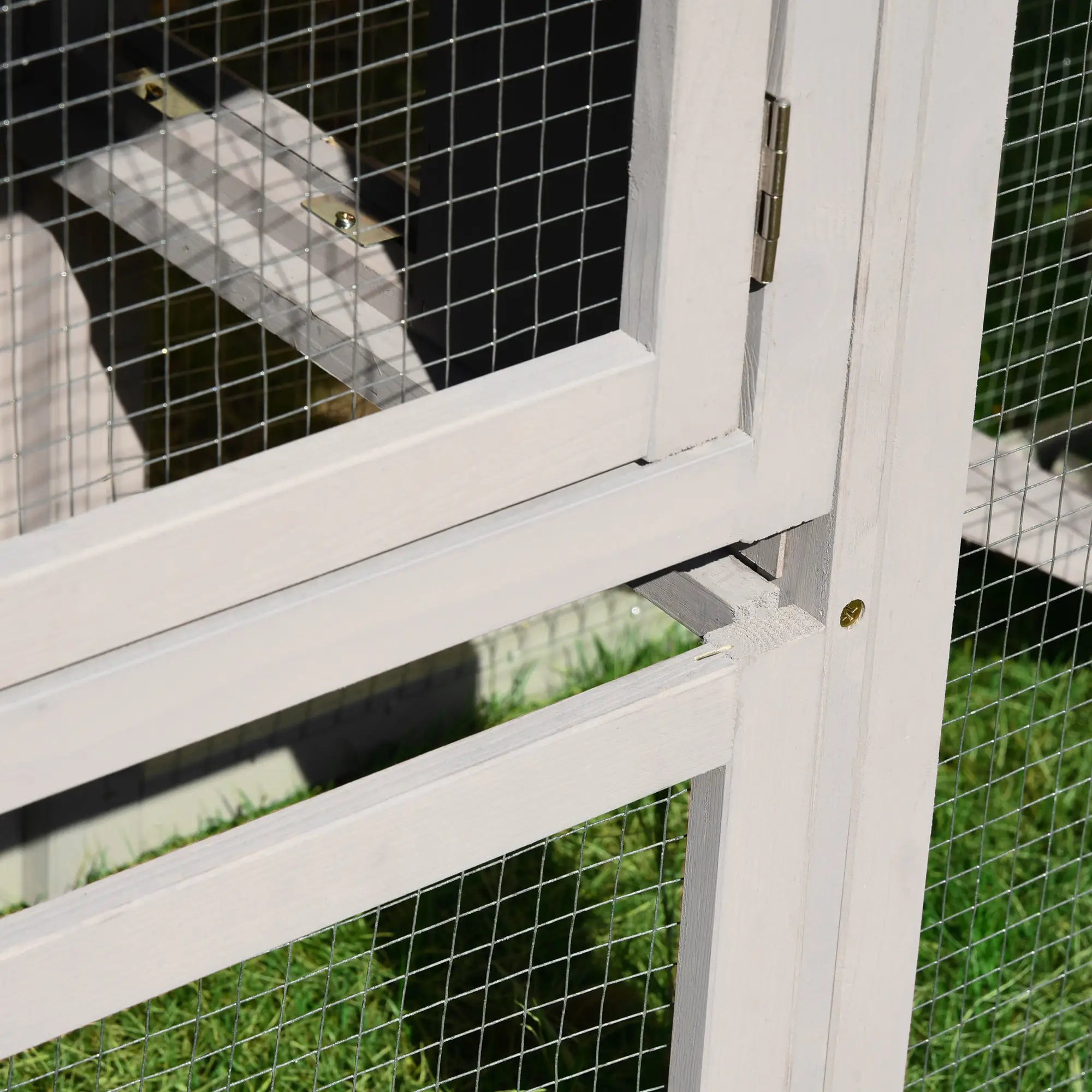 Large Rabbit Hutch, Bunny Cage Outdoor, Guinea Pig House, 83