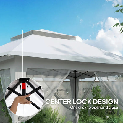 12' x 12' Foldable Pop-Up Party Tent, Steel Frame, Light Grey Pop Up Canopies at Gallery Canada