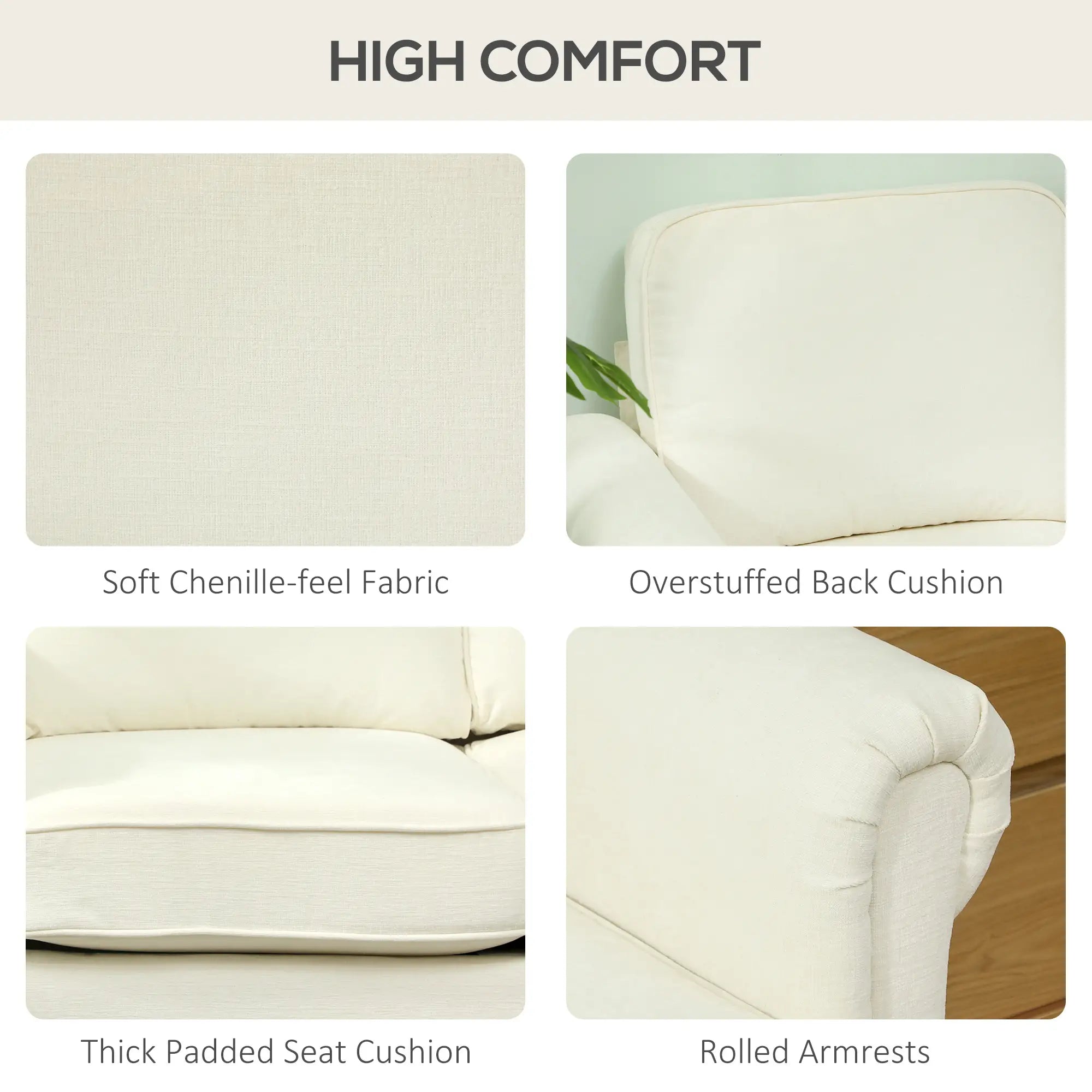 L Shape Sofa, Modern Sectional Couch, Changeable Chaise, Wooden Legs, Cream 3-Seater Sofas at Gallery Canada