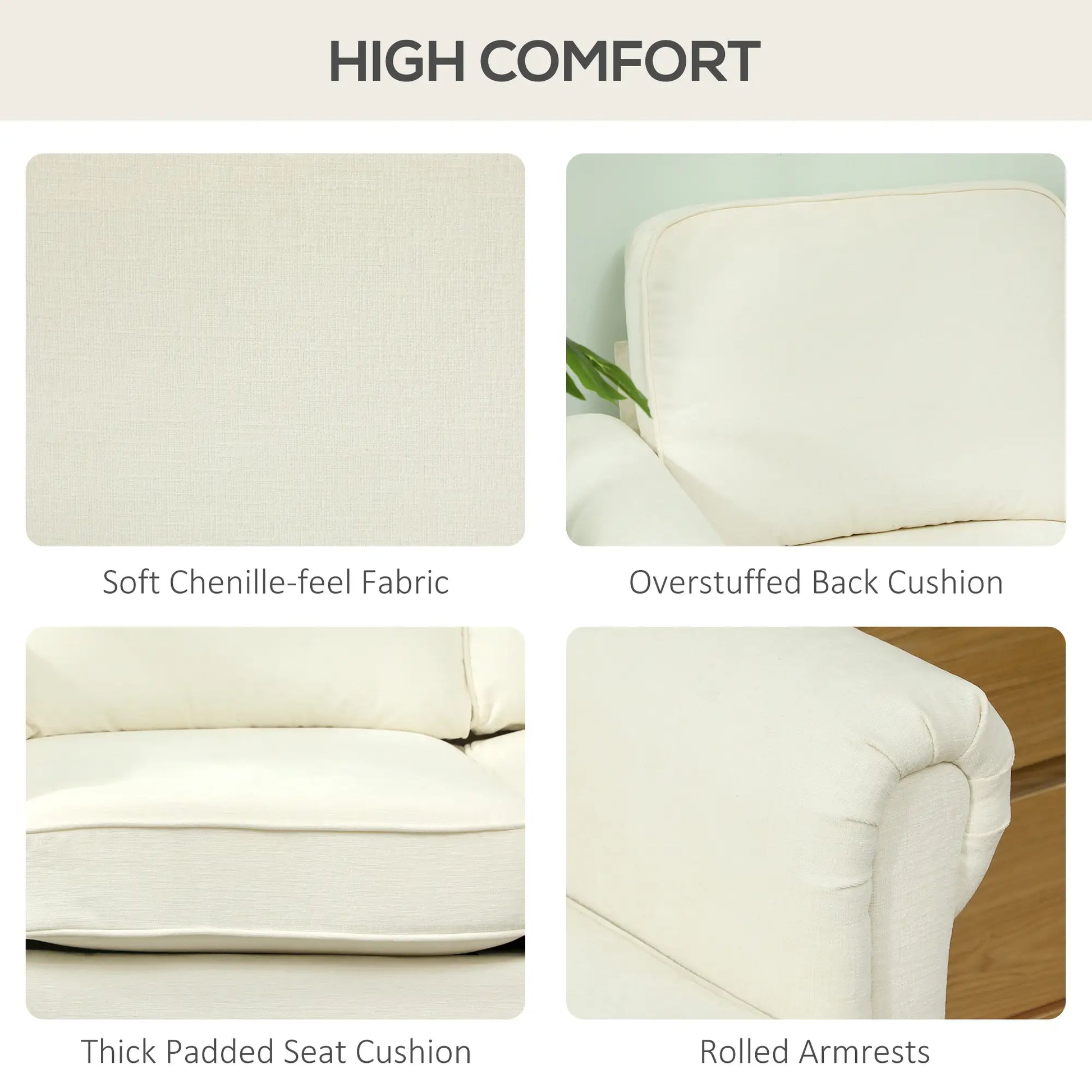 L Shape Sofa, Modern Sectional Couch, Changeable Chaise, Wooden Legs, Cream 3-Seater Sofas at Gallery Canada