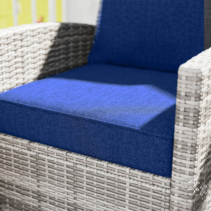 Outdoor Chair Cushions Set Of 4, 24" x 24", Navy Blue Patio Chair Cushions at Gallery Canada
