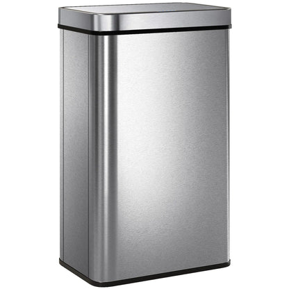 15.9 Gallon Sensor Can, Automatic Garbage Can, Stainless Steel, Silver Household Supplies Silver Tone at Gallery Canada