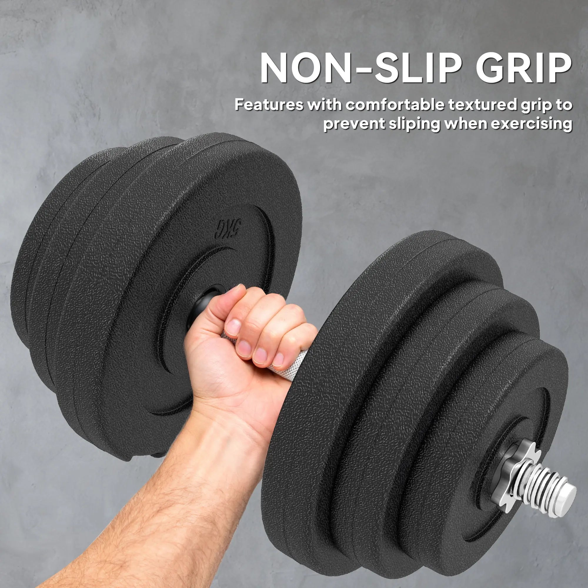 Adjustable 2 x 44lbs Dumbbell Set, Fitness Training, Black Dumbbells & Barbells at Gallery Canada