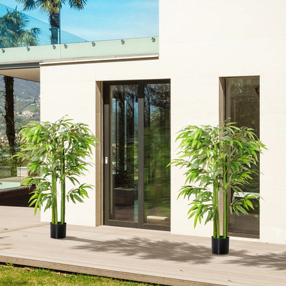 Set of 2, 4.5FT Artificial Bamboo Tree, Indoor Outdoor Decor Artificial Trees at Gallery Canada