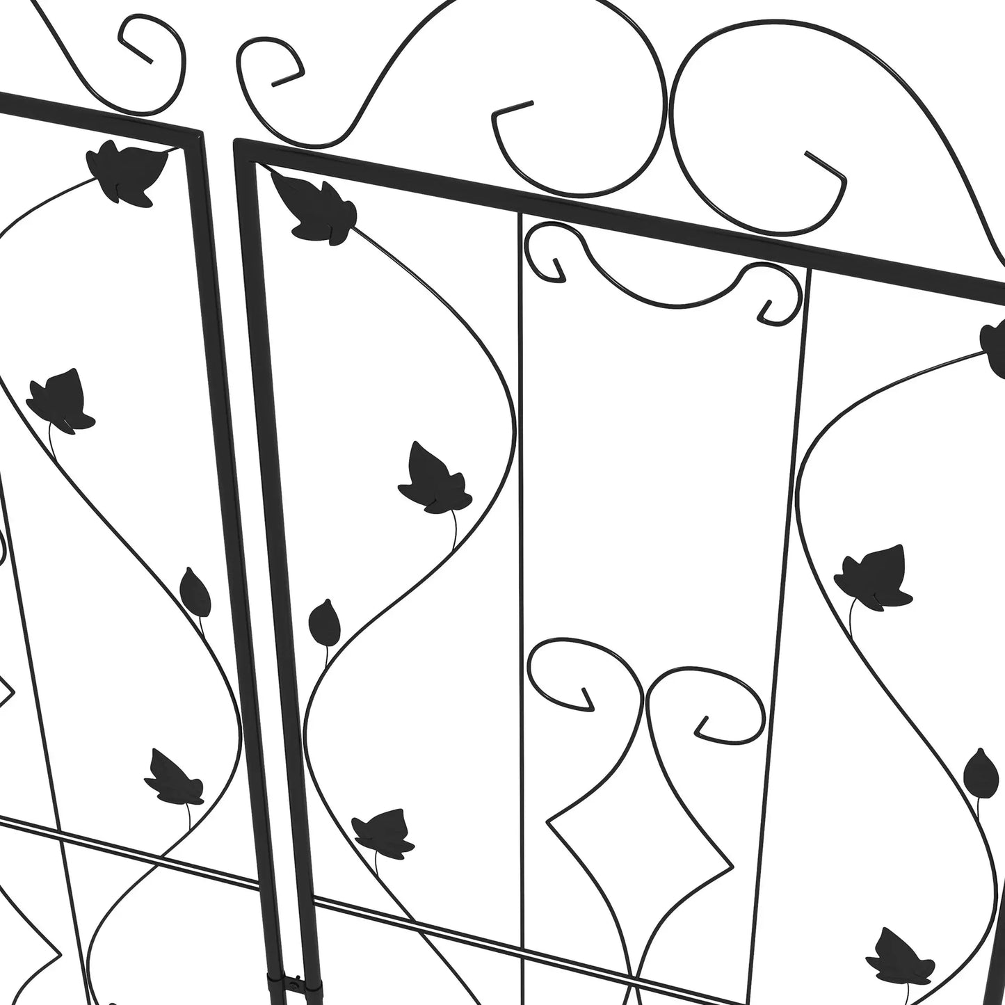 Metal Trellis Set of 2, Garden Climbing Plant Support, Leaf Design Plant Stands at Gallery Canada