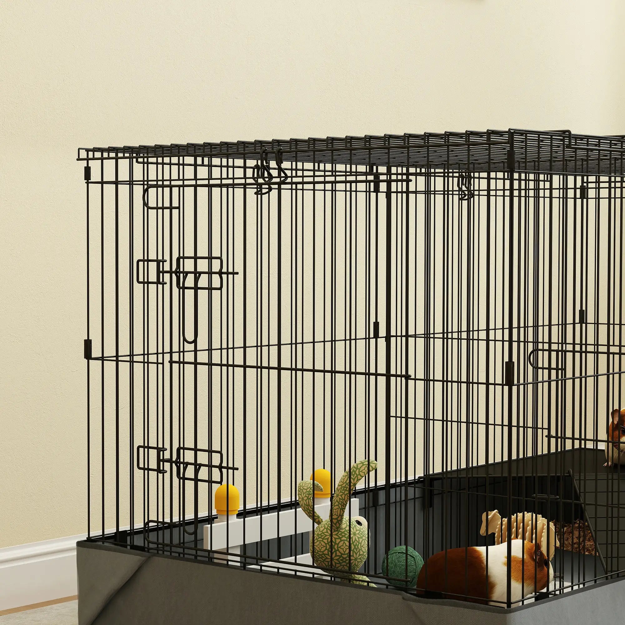 Guinea Pig Cage, Removable Top, 2 Areas, Waterproof Liner, Ramp, Perch Houses & Habitats at Gallery Canada