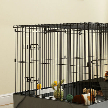 Guinea Pig Cage, Removable Top, 2 Areas, Waterproof Liner, Ramp, Perch Houses & Habitats at Gallery Canada