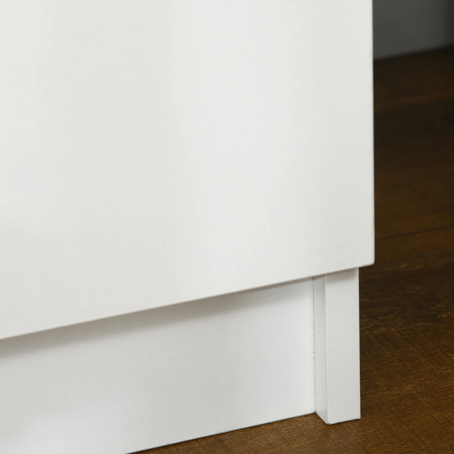 Nightstand with LED Lights, 2 Drawers, White Bedside Tables at Gallery Canada