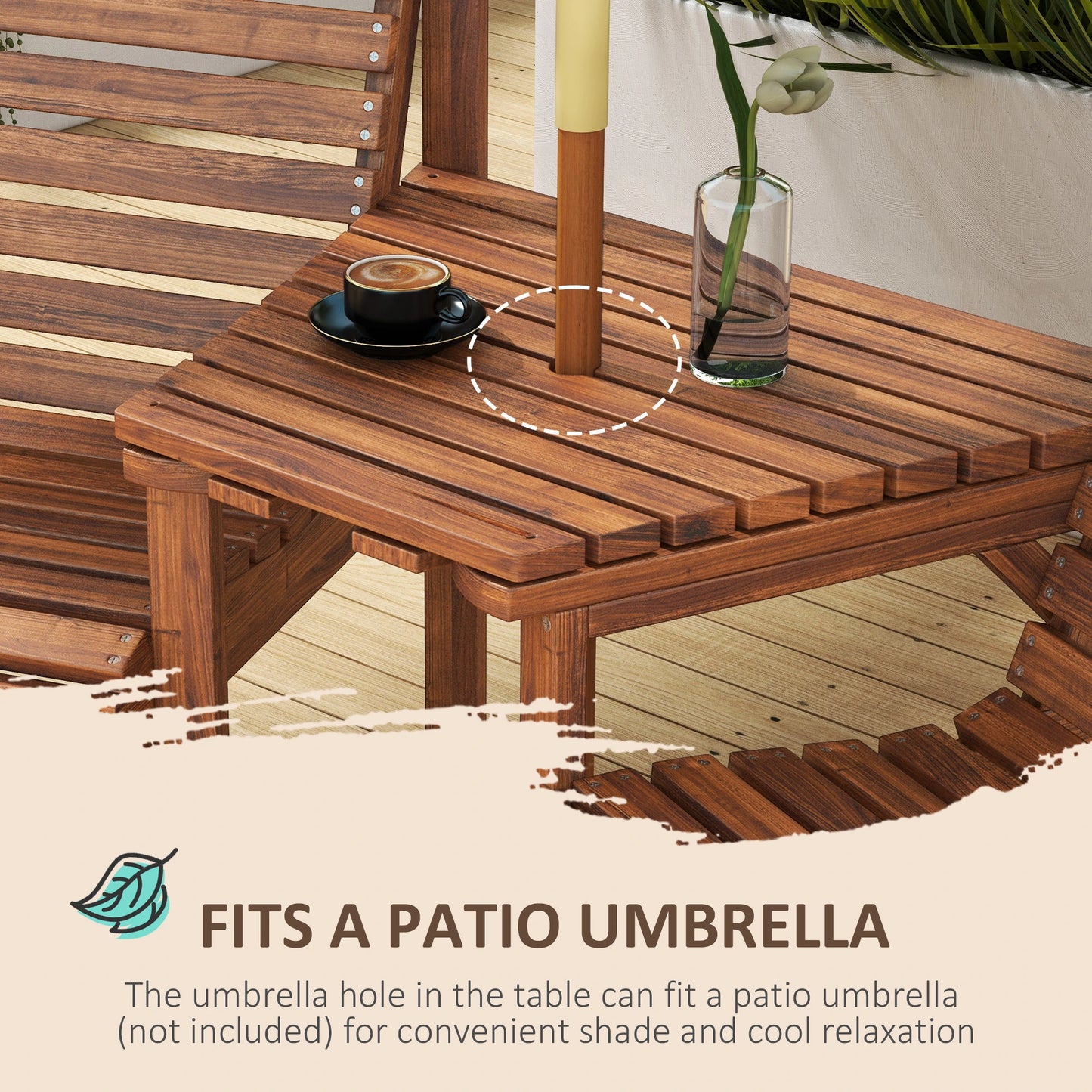 3Pcs Outdoor Bench Set, Backyard, Balcony, Tan Brown Outdoor Benches at Gallery Canada