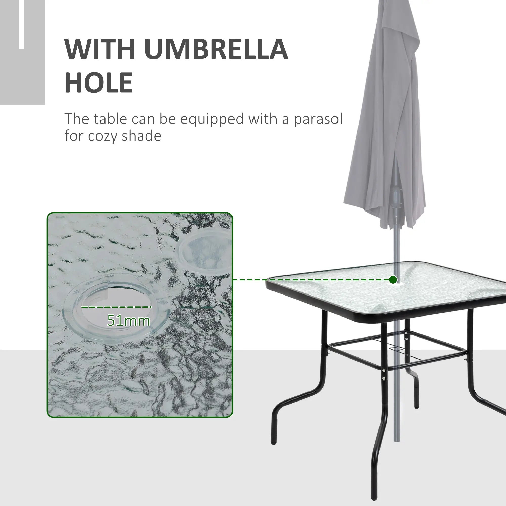 5-Piece Patio Dining Set, 4 Folding Chairs, Glass Tabletop, Black Outdoor Dining Sets at Gallery Canada