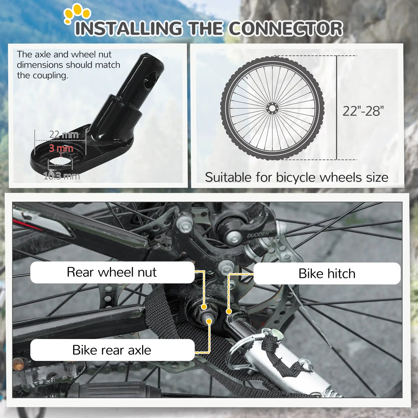 Dog Bike Trailer, Hitch Coupler, Quick Release Wheels, Medium, Black Dog Bike Trailers & Strollers at Gallery Canada