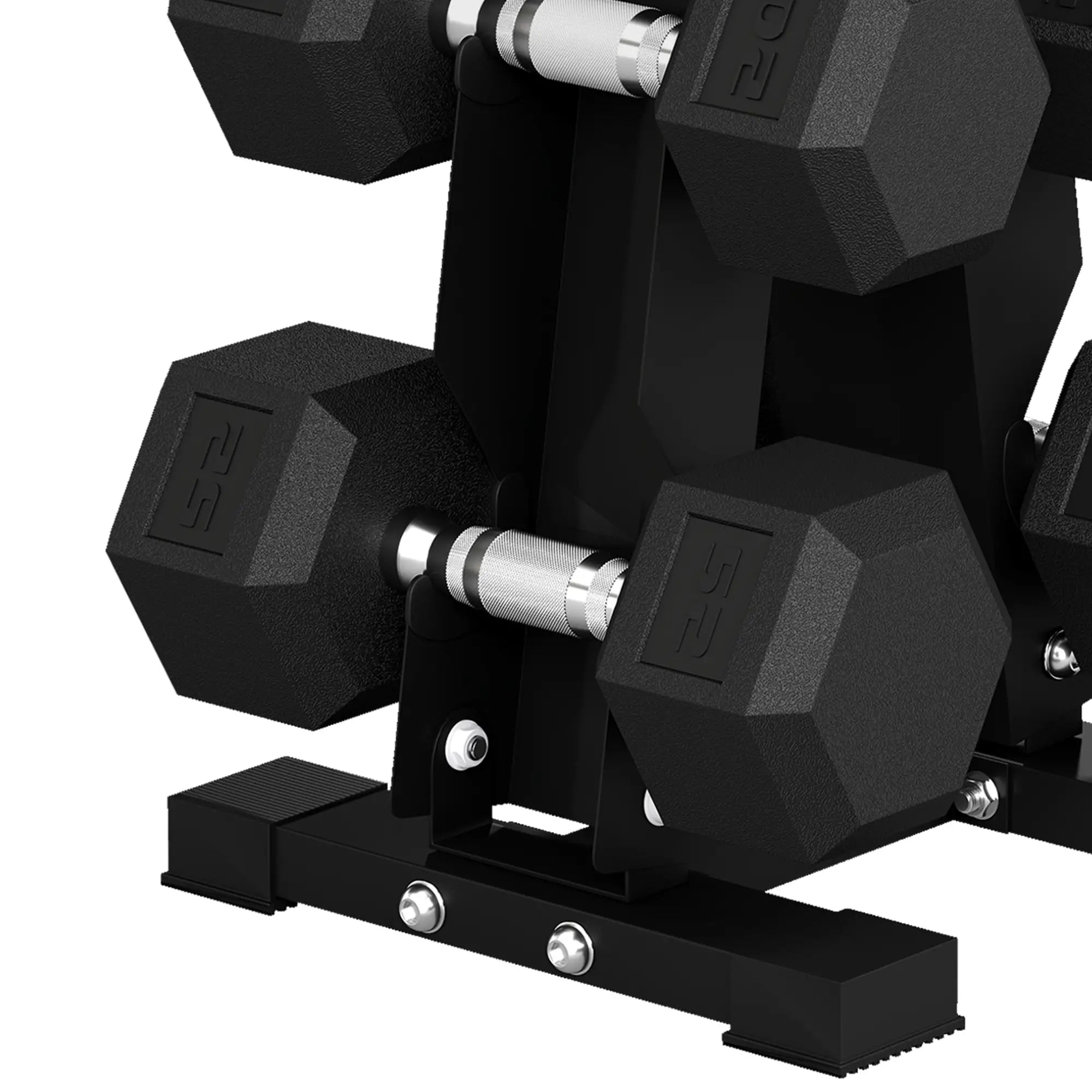 120Lbs Rubber Coated Hex Dumbbell Set With Vertical Rack, Rubber Dumbbells & Barbells at Gallery Canada