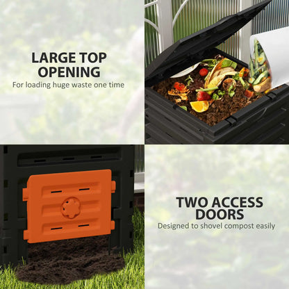 Compost Bin, Garden Composter, 120 Gallon (450L), Orange Garden Accessories at Gallery Canada