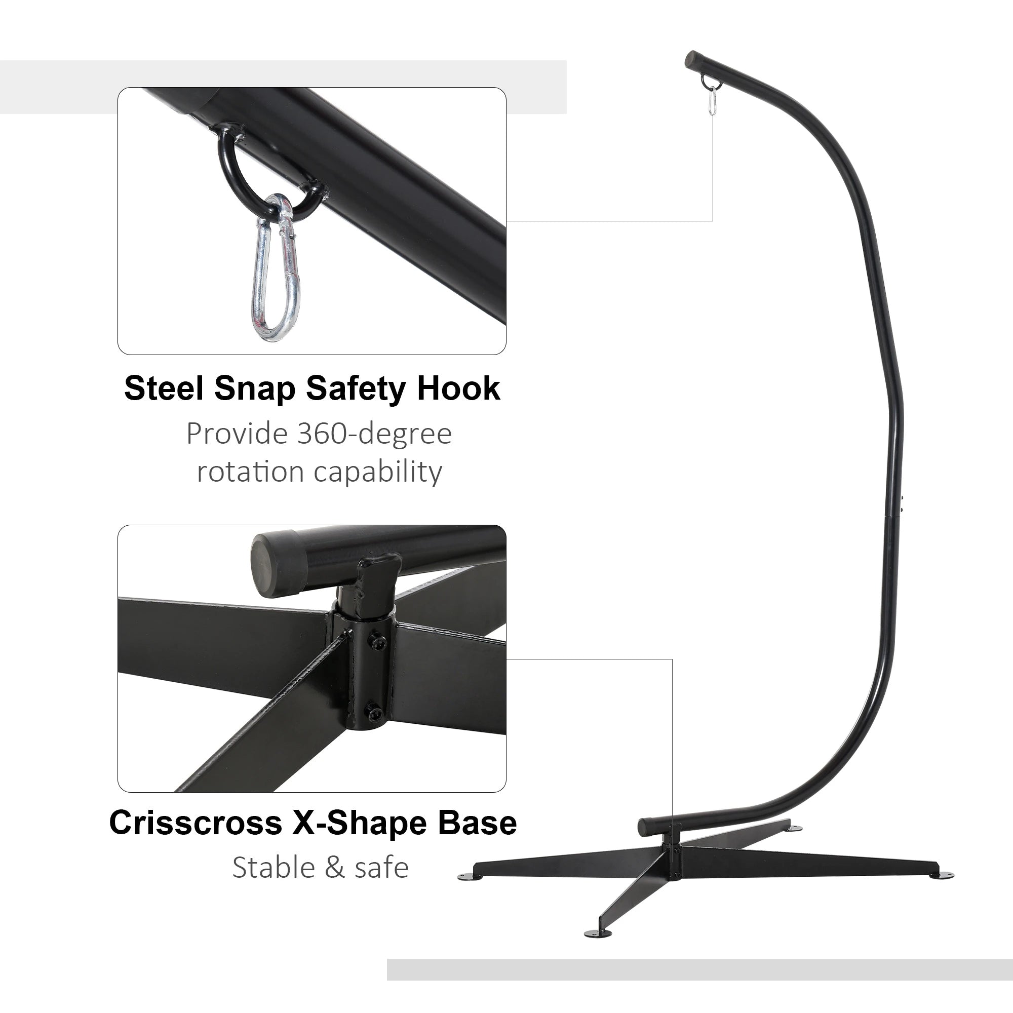 Hanging Hammock Chair Stand, Steel Heavy Duty, Indoor Outdoor Hammock Stands at Gallery Canada
