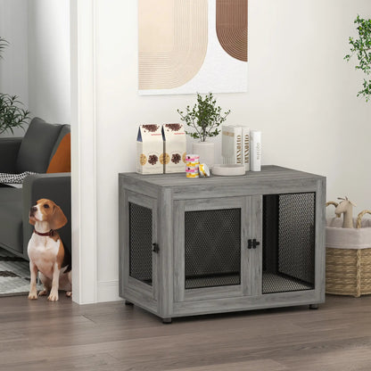 Pet Crate End Table, Water-resistant Cushion, Large Medium Dogs, Grey Houses, Kennels & Pens at Gallery Canada