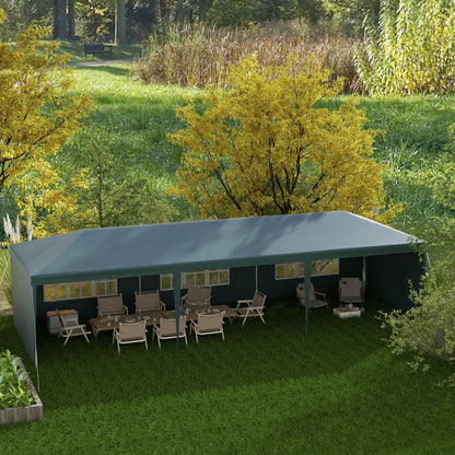 10' x 29' Canopy Tent, Party Tent with Sidewalls, Large Windows, Green Canopy Tents at Gallery Canada