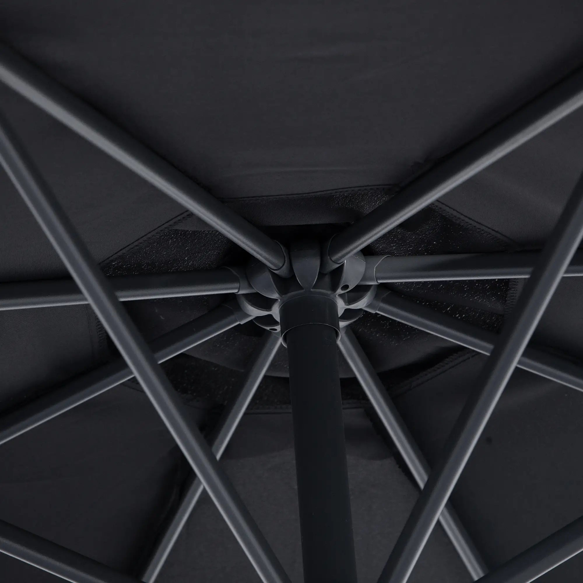 10' Deluxe Patio Umbrella, Outdoor Market Parasol, Black Cantilever Umbrellas at Gallery Canada