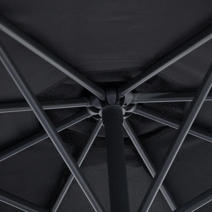 10' Deluxe Patio Umbrella, Outdoor Market Parasol, Black Cantilever Umbrellas at Gallery Canada
